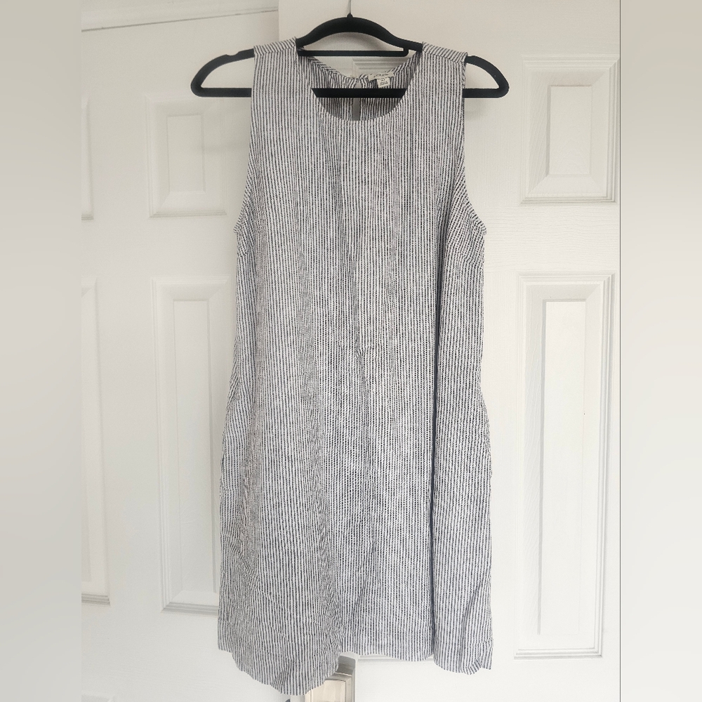 J.Crew Striped Linen Shift Dress